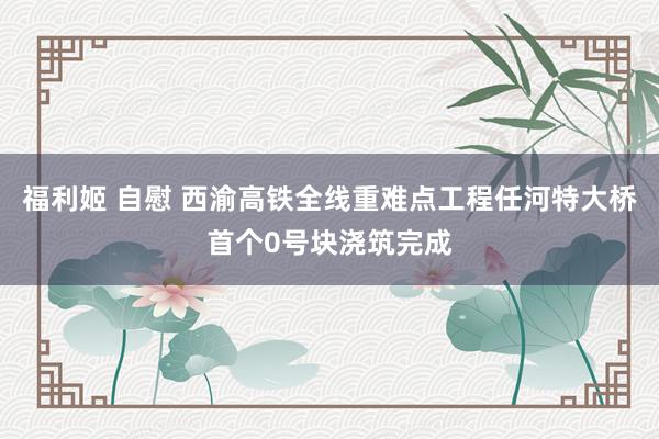 福利姬 自慰 西渝高铁全线重难点工程任河特大桥首个0号块浇筑完成