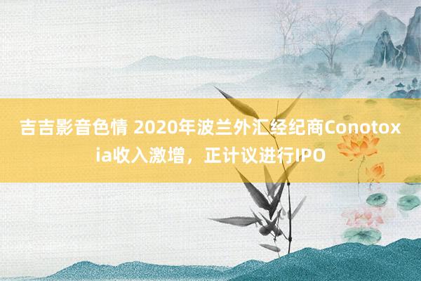 吉吉影音色情 2020年波兰外汇经纪商Conotoxia收入激增，正计议进行IPO