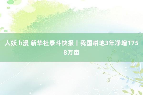 人妖 h漫 新华社泰斗快报丨我国耕地3年净增1758万亩