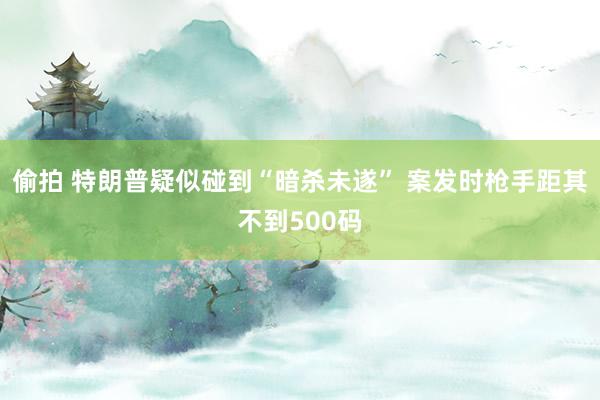 偷拍 特朗普疑似碰到“暗杀未遂” 案发时枪手距其不到500码