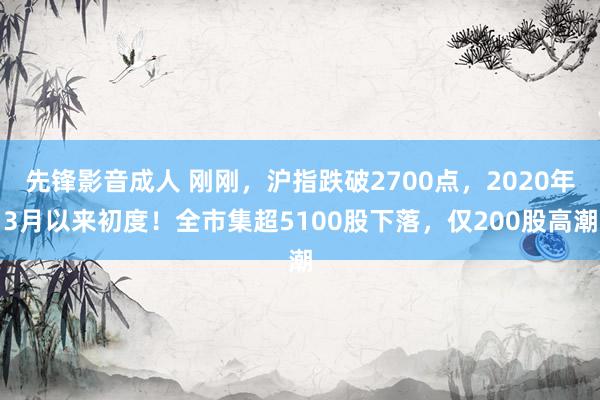 先锋影音成人 刚刚，沪指跌破2700点，2020年3月以来初度！全市集超5100股下落，仅200股高潮