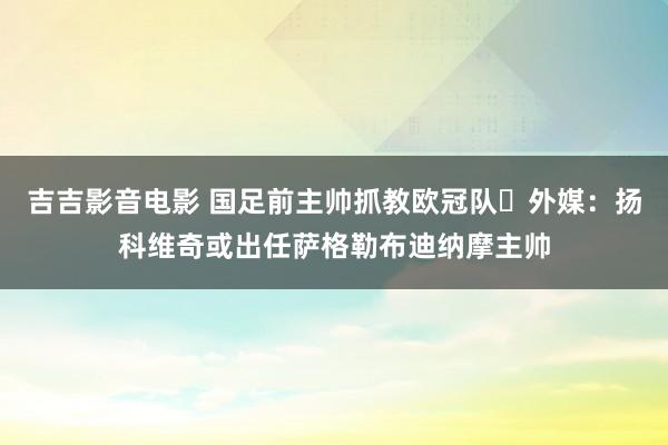 吉吉影音电影 国足前主帅抓教欧冠队❓外媒：扬科维奇或出任萨格勒布迪纳摩主帅