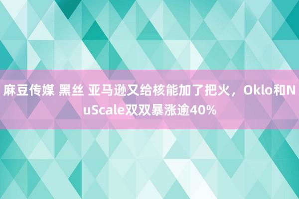 麻豆传媒 黑丝 亚马逊又给核能加了把火，Oklo和NuScale双双暴涨逾40%