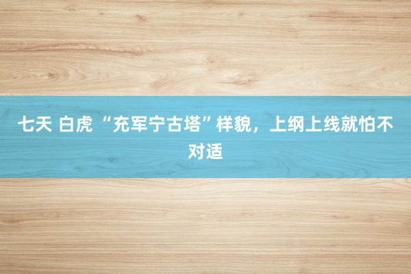 七天 白虎 “充军宁古塔”样貌，上纲上线就怕不对适