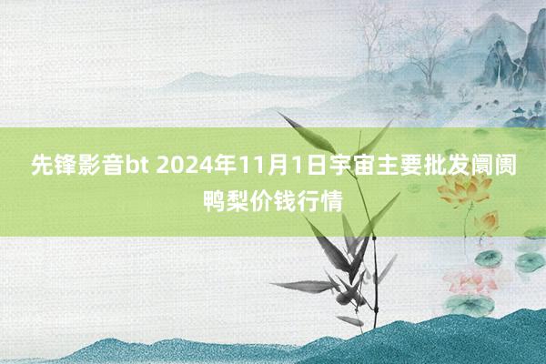 先锋影音bt 2024年11月1日宇宙主要批发阛阓鸭梨价钱行情