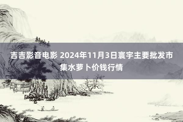 吉吉影音电影 2024年11月3日寰宇主要批发市集水萝卜价钱行情