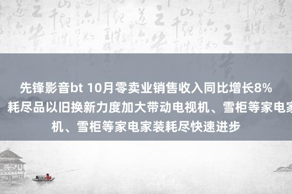 先锋影音bt 10月零卖业销售收入同比增长8%！税收数据通晓：耗尽品以旧换新力度加大带动电视机、雪柜等家电家装耗尽快速进步