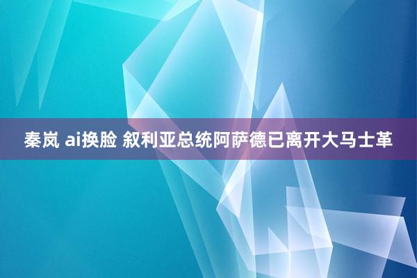 秦岚 ai换脸 叙利亚总统阿萨德已离开大马士革