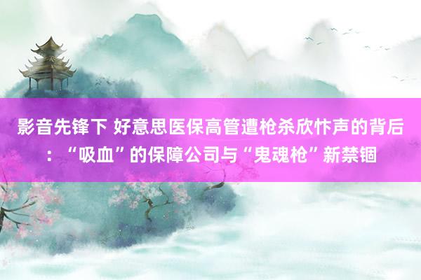 影音先锋下 好意思医保高管遭枪杀欣忭声的背后：“吸血”的保障公司与“鬼魂枪”新禁锢