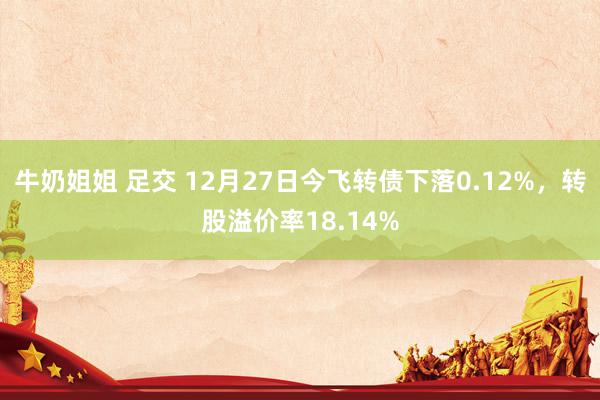 牛奶姐姐 足交 12月27日今飞转债下落0.12%，转股溢价率18.14%