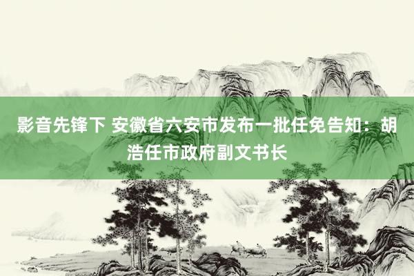 影音先锋下 安徽省六安市发布一批任免告知：胡浩任市政府副文书长