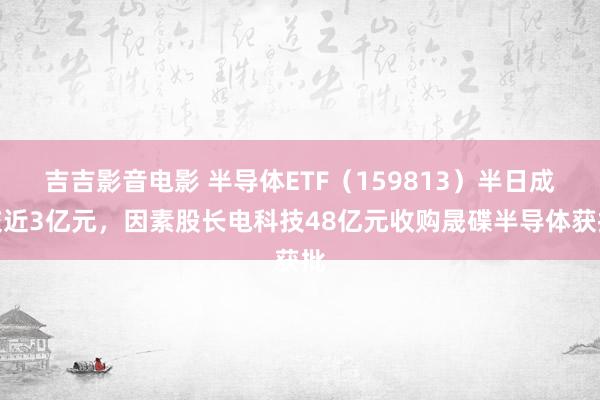 吉吉影音电影 半导体ETF（159813）半日成交近3亿元，因素股长电科技48亿元收购晟碟半导体获批