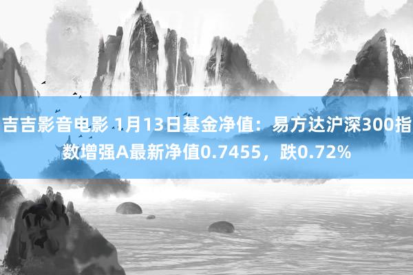 吉吉影音电影 1月13日基金净值：易方达沪深300指数增强A最新净值0.7455，跌0.72%